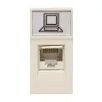 Розетка RJ45, категории 5e (ширина 1 модуль)