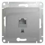 GLOSSA Розетка компьютерная RJ45 категория 5е в рамку алюминий