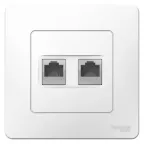 BLANCA скрытой установки розетка двойная компьютерная RJ45, белый