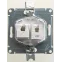 GLOSSA Розетка двойная RJ11+RJ45 категория 5E перламутр в рамку