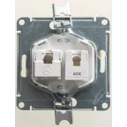 GLOSSA Розетка двойная RJ11+RJ45 категория 5E перламутр в рамку