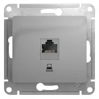 GLOSSA Розетка компьютерная RJ45 категория 5е в рамку алюминий
