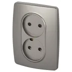 Розетка Серия 12 12-2107-16 , 2X2P, 16А-250В, титан