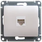 GLOSSA Розетка компьютерная RJ45 категория 5E перламутр в рамку