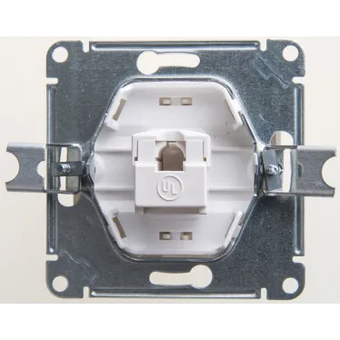 GLOSSA Розетка компьютерная RJ45 категория 5E перламутр в рамку