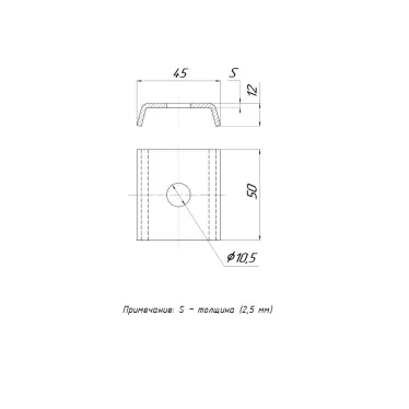 STRUT-пластина 1 отверстие HDZ