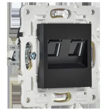 SKANDY Розетка компьютерная двойная RJ45 кат.5E SK-K03Bl черный IEK