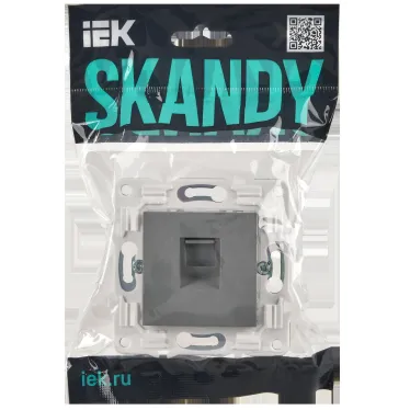 SKANDY Розетка компьютерная RJ45 кат.6 SK-K02Gr серый IEK