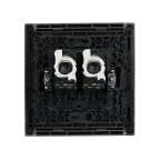 FORTE@PIANO Розетка компьютерная двойная RJ45 кат.5E FP533 сталь IEK