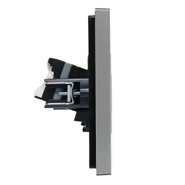 FORTE@PIANO Розетка компьютерная двойная RJ45 кат.5E FP533 сталь IEK