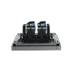 FORTE@PIANO Розетка компьютерная двойная RJ45 кат.5E FP533 сталь IEK