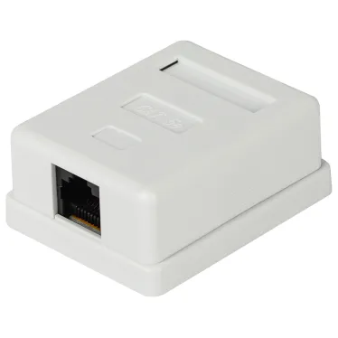 Розетка компьютерная RJ-45 категория 5е неэкранированная 1-порт упаковка 40 штук