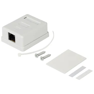 Розетка компьютерная RJ-45 категория 5е неэкранированная 1-порт упаковка 40 штук