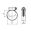 Хомут червячный PL-12 (60-80)/W2