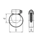 Хомут червячный PL-12 (60-80)/W2