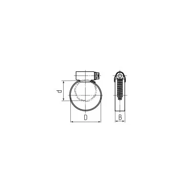 Хомут червячный PL-12 (60-80)/W2