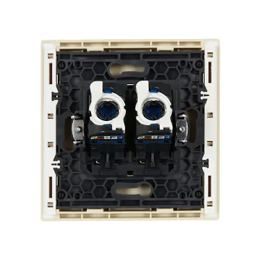 FORTE@PIANO Розетка компьютерная двойная RJ45 кат.6 FP434 ваниль IEK