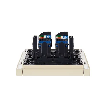 FORTE@PIANO Розетка компьютерная двойная RJ45 кат.6 FP434 ваниль IEK