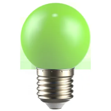 LIGHTING Лампа светодиодная декоративная G45 шар 1Вт 230В зеленый E27 IEK
