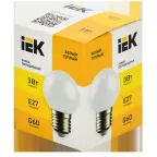 LIGHTING Лампа светодиодная декоративная G60 шар 3Вт 230В теплый белый E27 IEK