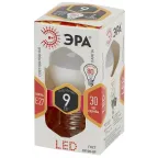 Лампа светодиодная LED P45-9W-827-E27 (диод, шар, 9Вт, тепл, E27 (10/100/3600)