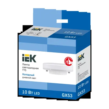 Лампа светодиодная T75 таблетка 10Вт 230В 6500К GX53 IEK