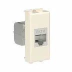 Avanti Компьютерная розетка RJ-45 без шторки модульная, кат.6 экранированная, Ванильная дымка, 1 модуль