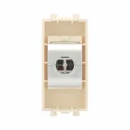Avanti Компьютерная розетка RJ-45 без шторки модульная, кат.6 экранированная, Ванильная дымка, 1 модуль
