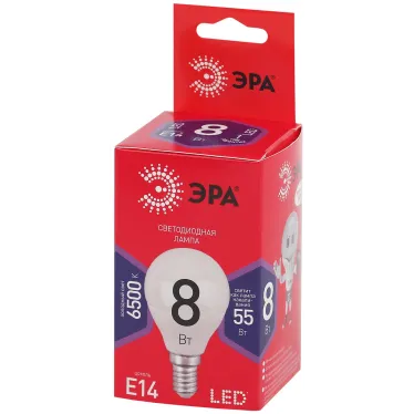 Лампа светодиодная LED P45-8W-865-E14 R (диод, шар, 8Вт, хол, E14) (10/100/3600)
