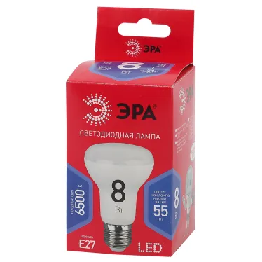 Лампа светодиодная LED R63-8W-865-E27 R (диод, рефлектор, 8Вт, хол, E27) (10/100/1500)