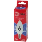 Лампа светодиодная LED B35-6W-865-E14 R (диод, свеча, 6Вт, хол, E14) (10/100/3500)
