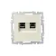 BRITE Розетка компьютерная двойная RJ45 кат.6 РК11-2-БрКр бежевый IEK