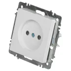 Розетка Intro Accent 6-201-01 2Р 16А-250В, IP20, СУ, AL/CU, белый