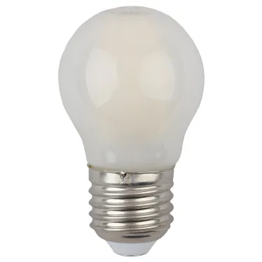 Лампа светодиодная филаментная F-LED P45-7W-840-E27 frost (филамент, шар мат., 7Вт, нейтр, E27 (10/100/3000)