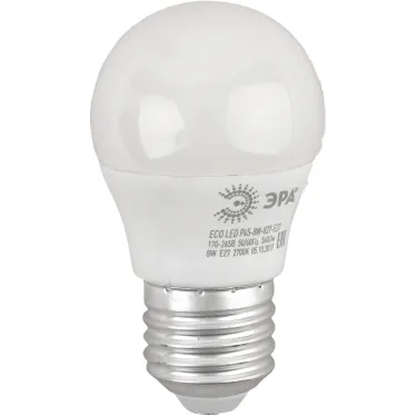 Лампа светодиодная LED P45-8W-827-E27(диод,шар,8Вт,тепл,E27)