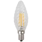 Лампа светодиодная филаментная F-LED BTW-5W-827-E14 (филамент, свеча витая, 5Вт, тепл, E14 (10/100/2800)