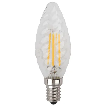 Лампа светодиодная филаментная F-LED BTW-5W-827-E14 (филамент, свеча витая, 5Вт, тепл, E14 (10/100/2800)