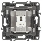 Розетка телефонная RJ11, Эра12, антрацит, 12-3105-05
