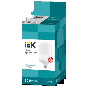 Лампа светодиодная HP 30Вт 230В 4000К E27 IEK