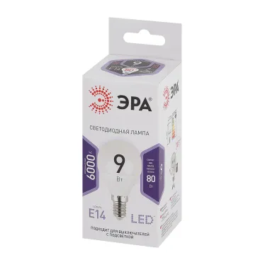 Лампа светодиодная LEDP45-9W-860-E14(диод,шар,9Вт,хол,E14)