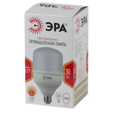 Лампа светодиодная LED 30Вт E27 2700K Т100 колокол 2400Лм тепл