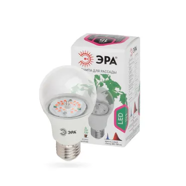 Лампа светодиодная лампа для рассады тип А60, 10 Вт, 220-240V FITO-10W-RB-E27-K