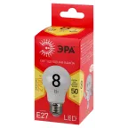 Лампа светодиодная 8 Вт груша теплый белый свет RED LINE LED A55-8W-827-E27 R Е27 / E27 ЭРА