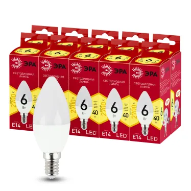Лампа светодиодная RED LINE LED B35-6W-827-E14 R Е14 / E14 6 Вт свеча теплый белый свет