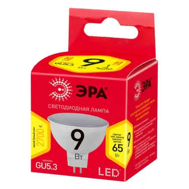 Лампа светодиодная LED 9 Вт 720Лм 2700К софит теплый GU5.3 220-240В LED MR16-9W-827-GU5.3 Red Line