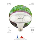 Лампа для растений FITO-18W-RB-E27