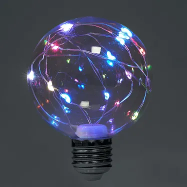 Лампа светодиодная LED 3вт Е27 прозрачный RGB шар G80