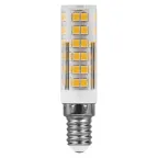 Лампа светодиодная LED 7вт Е14 теплый прозрачный цилиндр