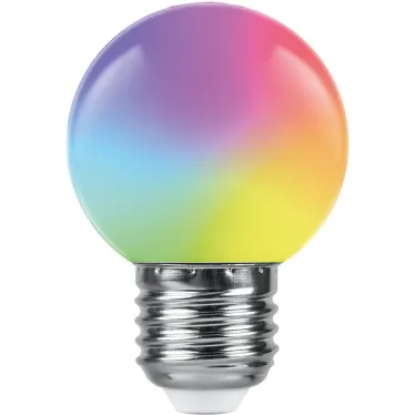 Лампа светодиодная LED 1вт Е27 RGB быстрая смена цвета шар