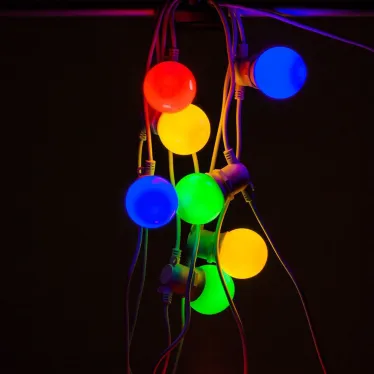 Лампа светодиодная LED 1вт Е27 RGB быстрая смена цвета шар